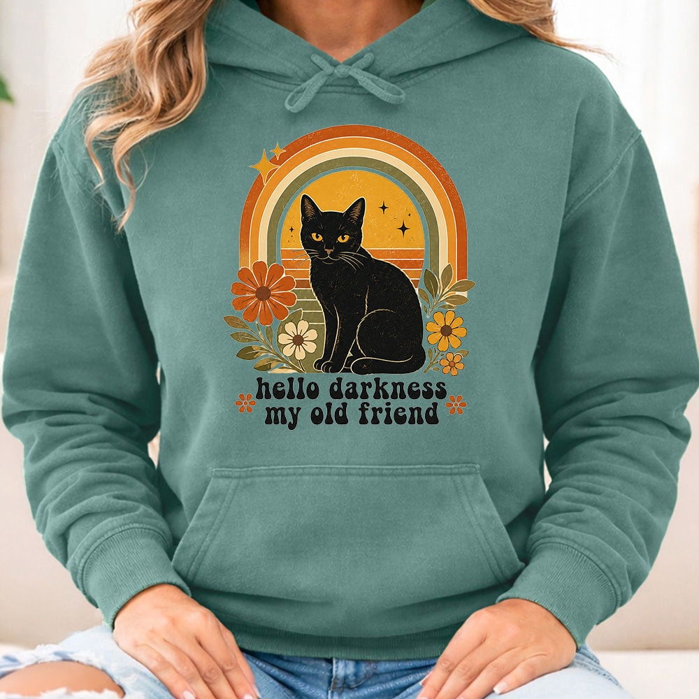 Comfort Colors Hello Darkness My Old Friend Premium Hoodie Light Green