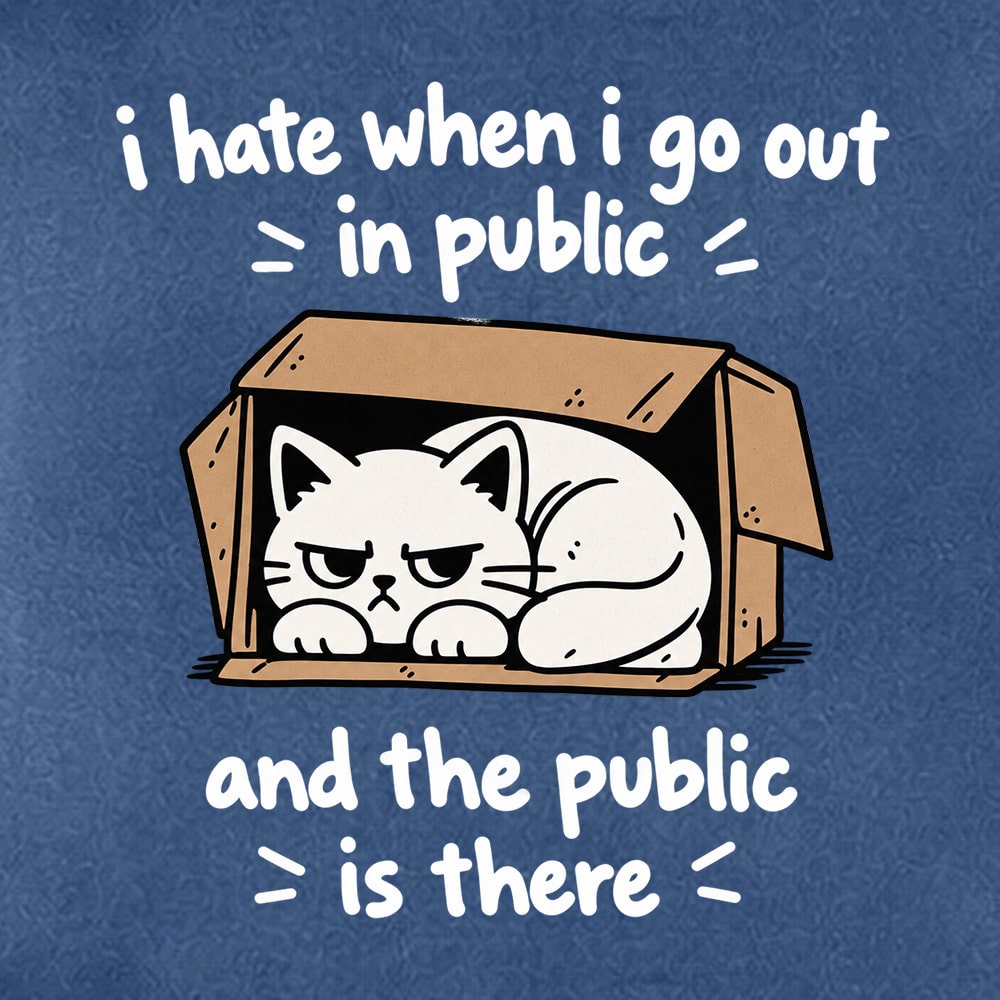 Comfort Colors I Hate When I Go Out In Public Premium Hoodie Navy - Image 2