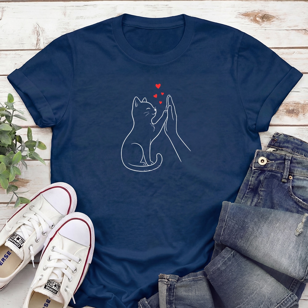 High Five Hearts Standard Tee Navy