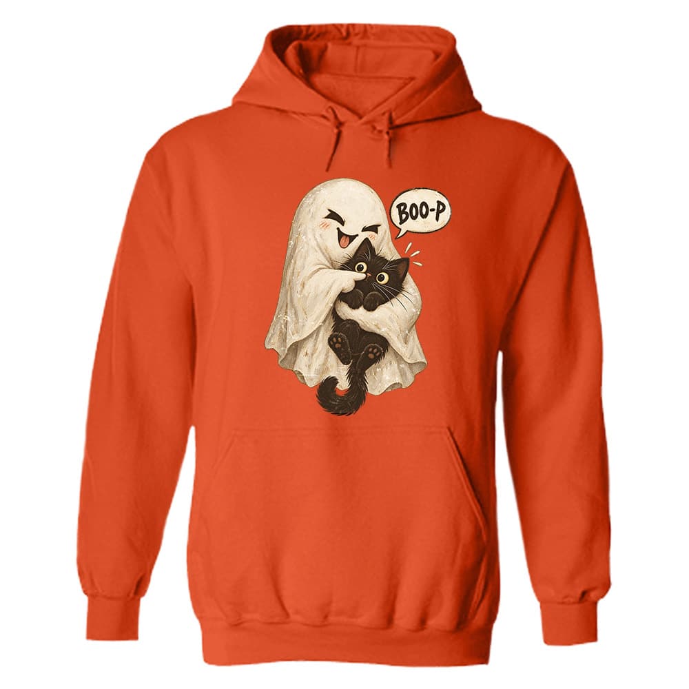 Ghost Snuggle Boo-p Hoodie Orange