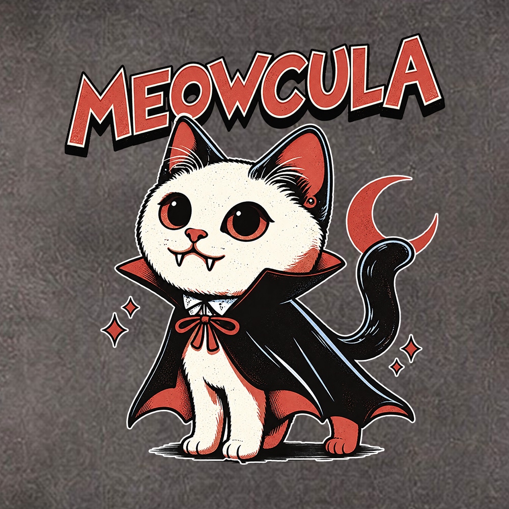 Comfort Colors Meowcula Premium Hoodie Pepper - Image 2