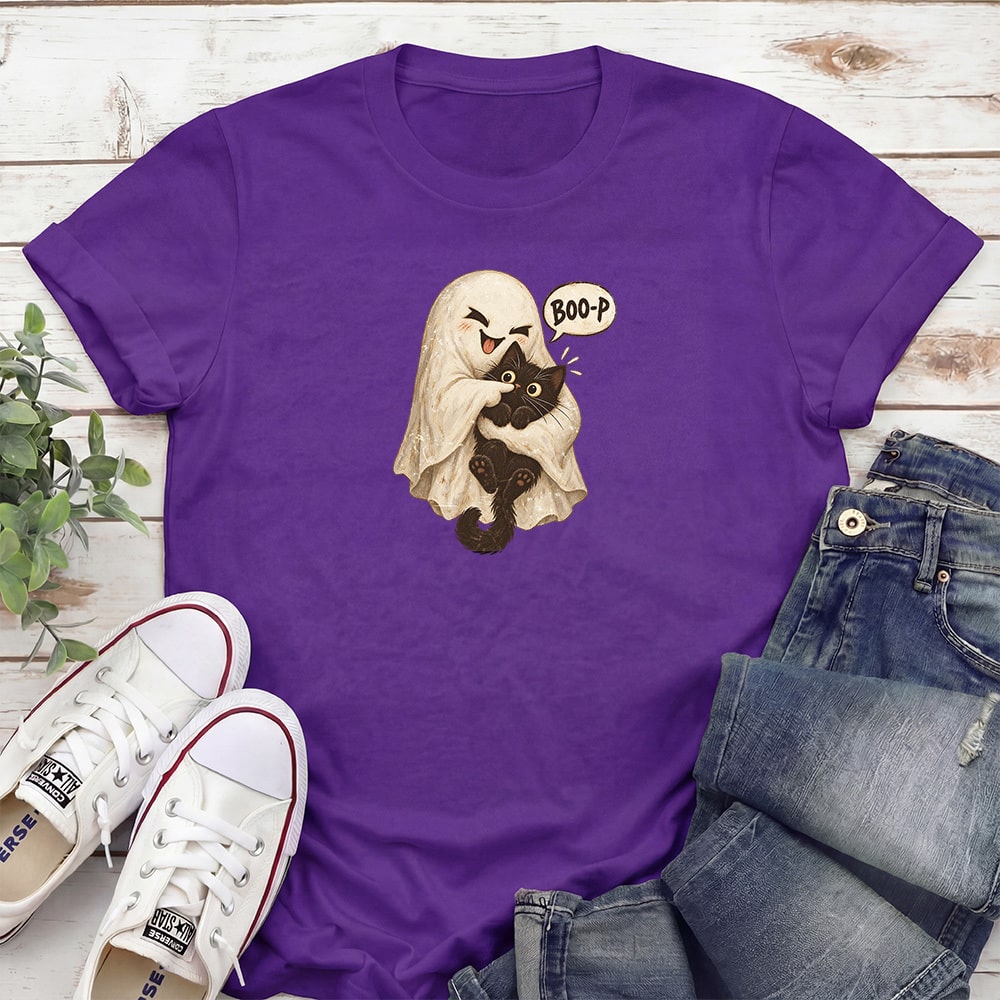 Ghost Snuggle Boo-p Standard Tee Purple