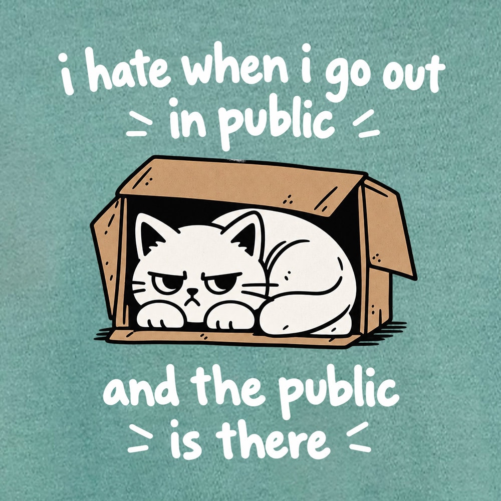Comfort Colors I Hate When I Go Out In Public Premium Sweatshirt - Light Green - Image 2