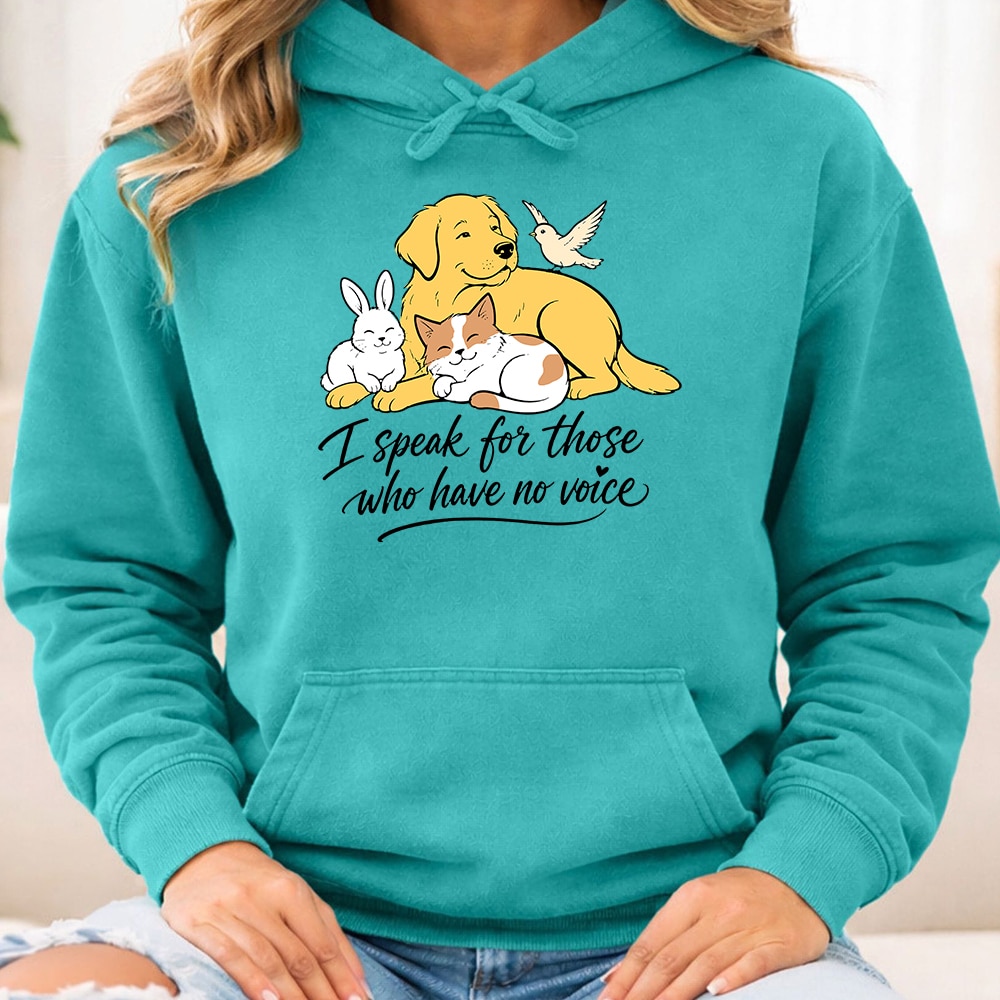 Comfort Colors I Speak For Those Who Have No Voice Premium Hoodie Seafoam