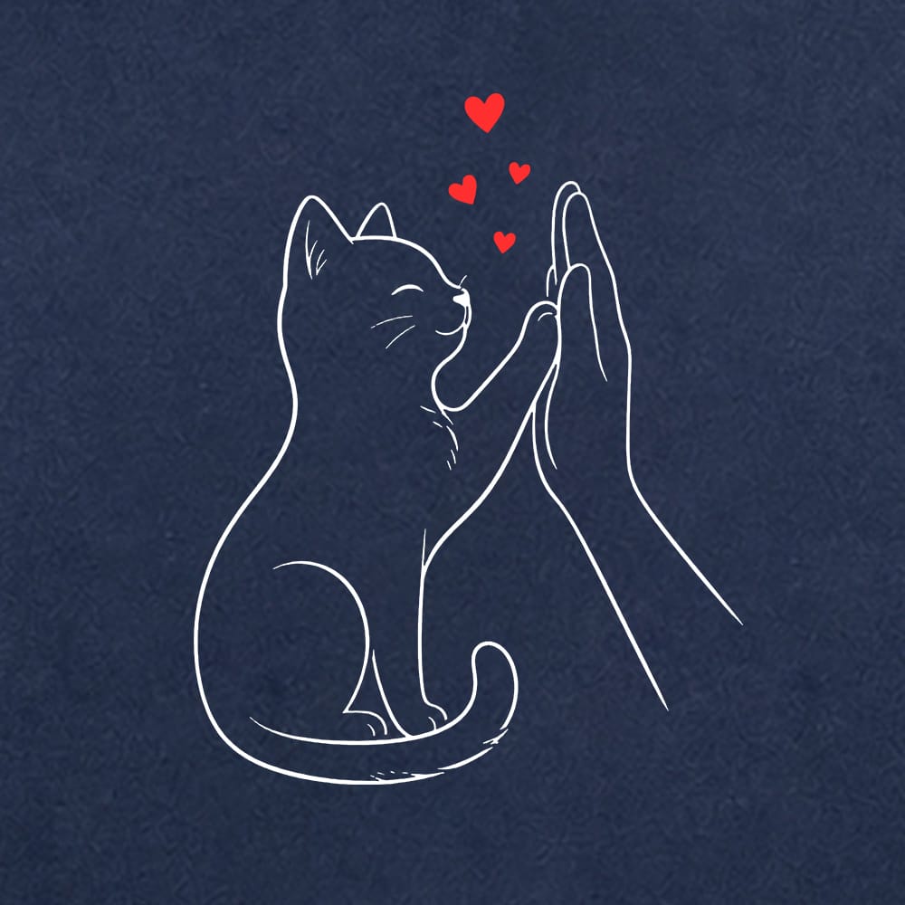 Comfort Colors High Five Hearts Premium Hoodie Navy - Image 2