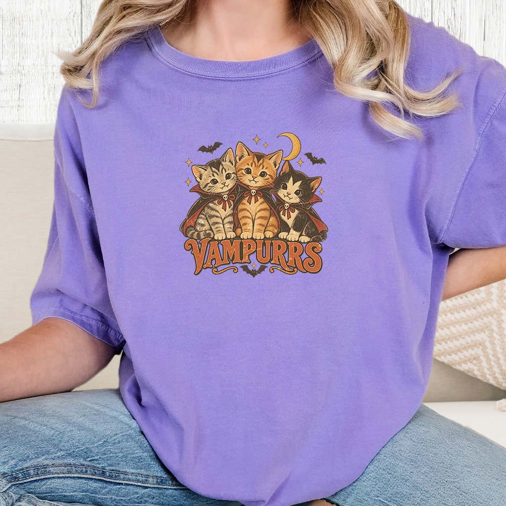 Comfort Colors Vampurrs Vintage Washed Tee - Violet