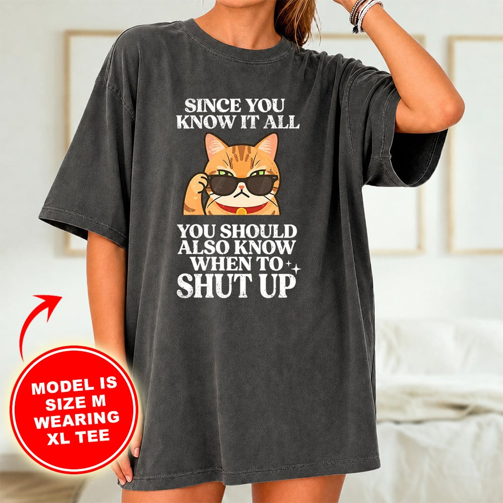 Comfort Colors Since You Know It All Vintage Nightshirt Tee - Pepper
