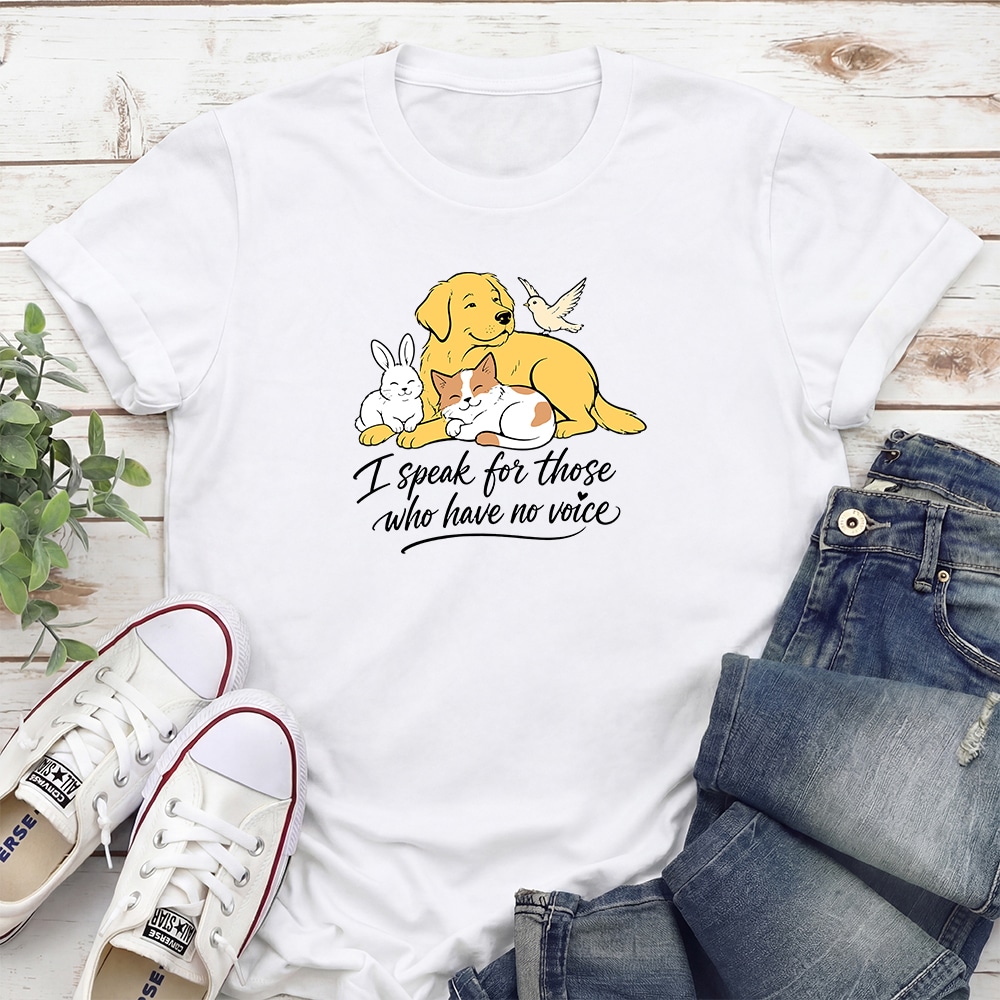 I Speak For Those Who Have No Voice Standard Tee White