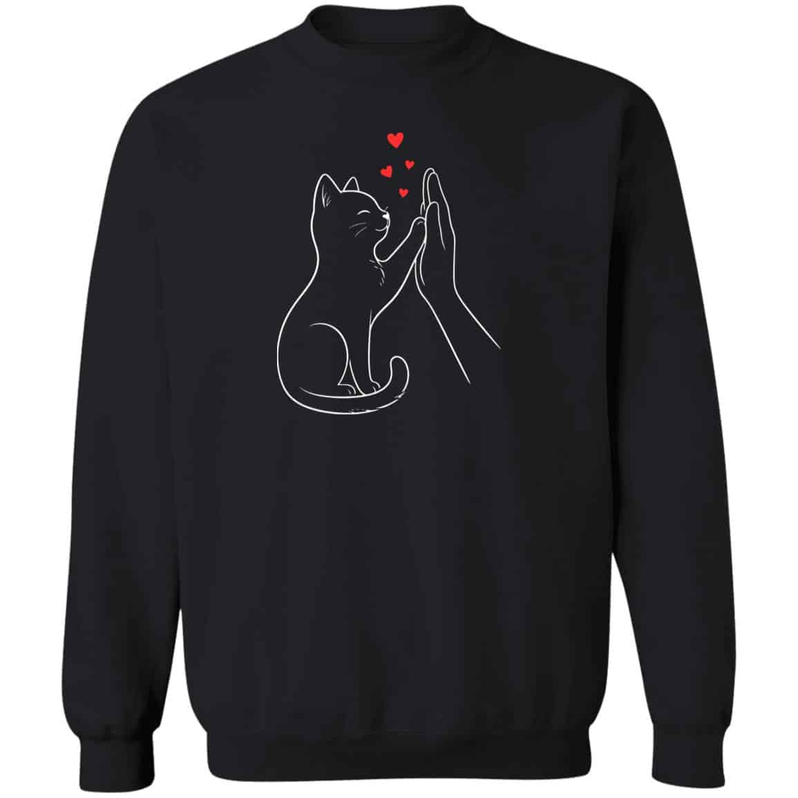 High Five Hearts Sweatshirt Black