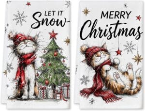  cusugbaso Christmas Kitchen Towels Set of 2