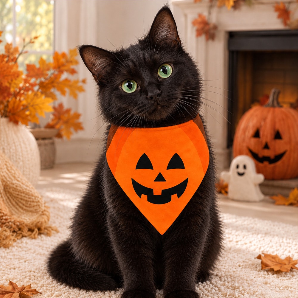 FREE!!! Spooky Pumpkin Bandana - Small