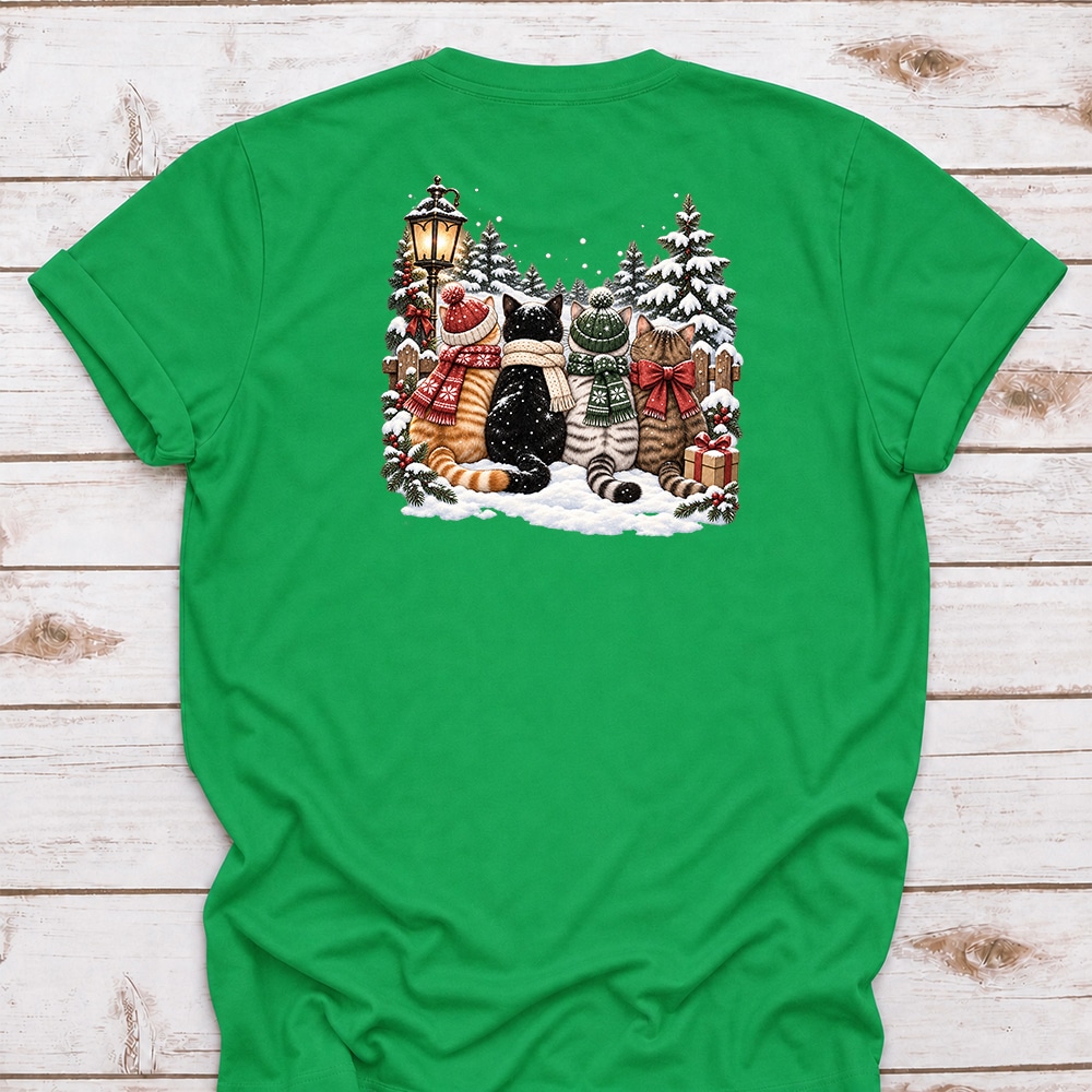 Winter Wonderland Kitties Standard Tee Green