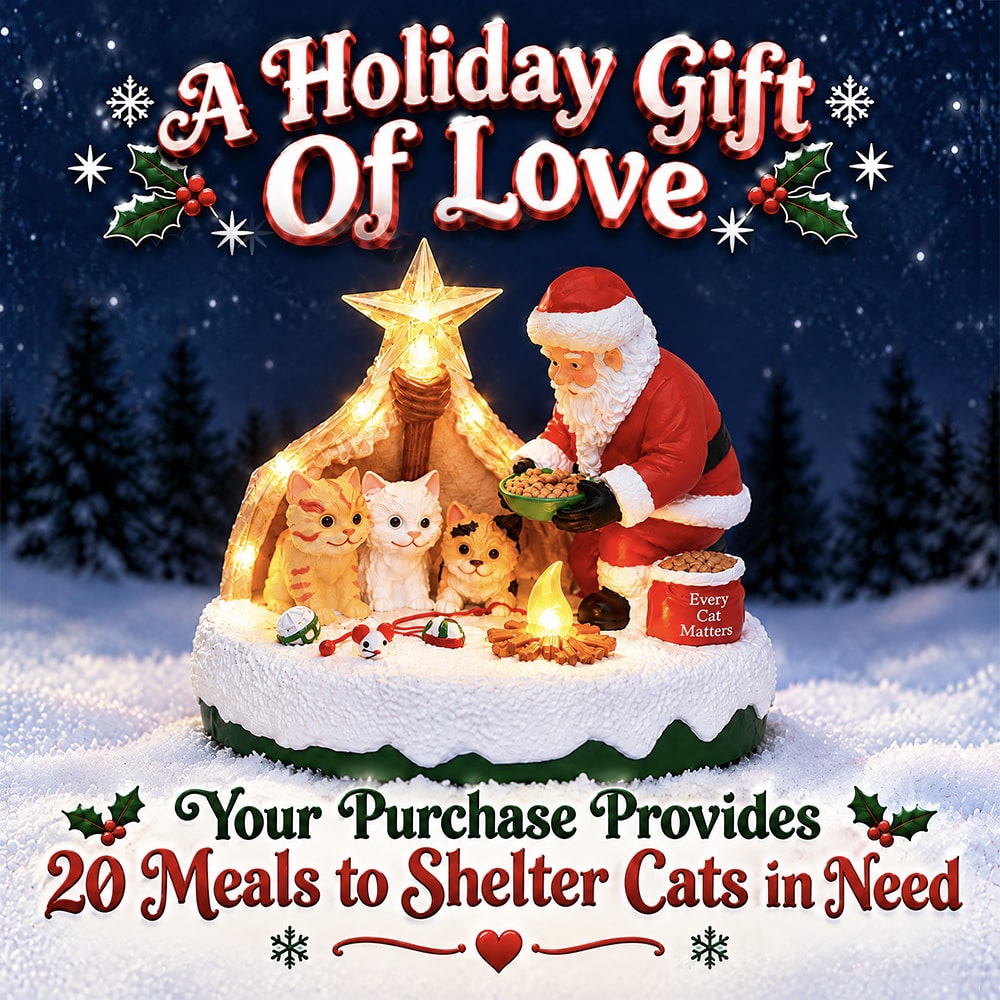 Santa’s Christmas Wish * Every Cat Matters – Hand Crafted , Lighted Holiday Decor - Image 11