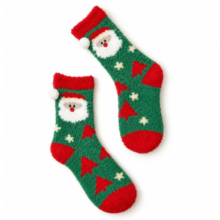 Christmas Santa Socks – Red and Green